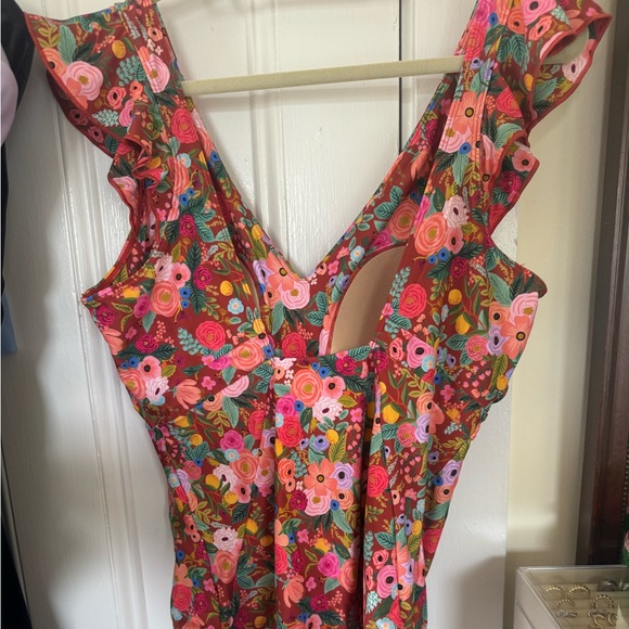 Summersalt The Ruffle Backflip Rifle Paper print 18 LONG TORSO. Worn once. - Picture 2 of 5